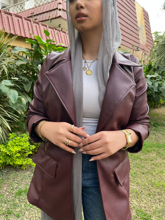 The Vino Vibes Leather Jacket